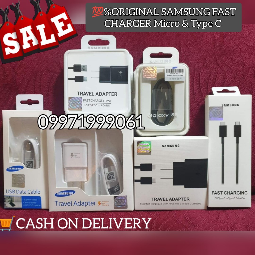 Original Samsung Charger for Android Micro and Type C 15w , 25w 45w