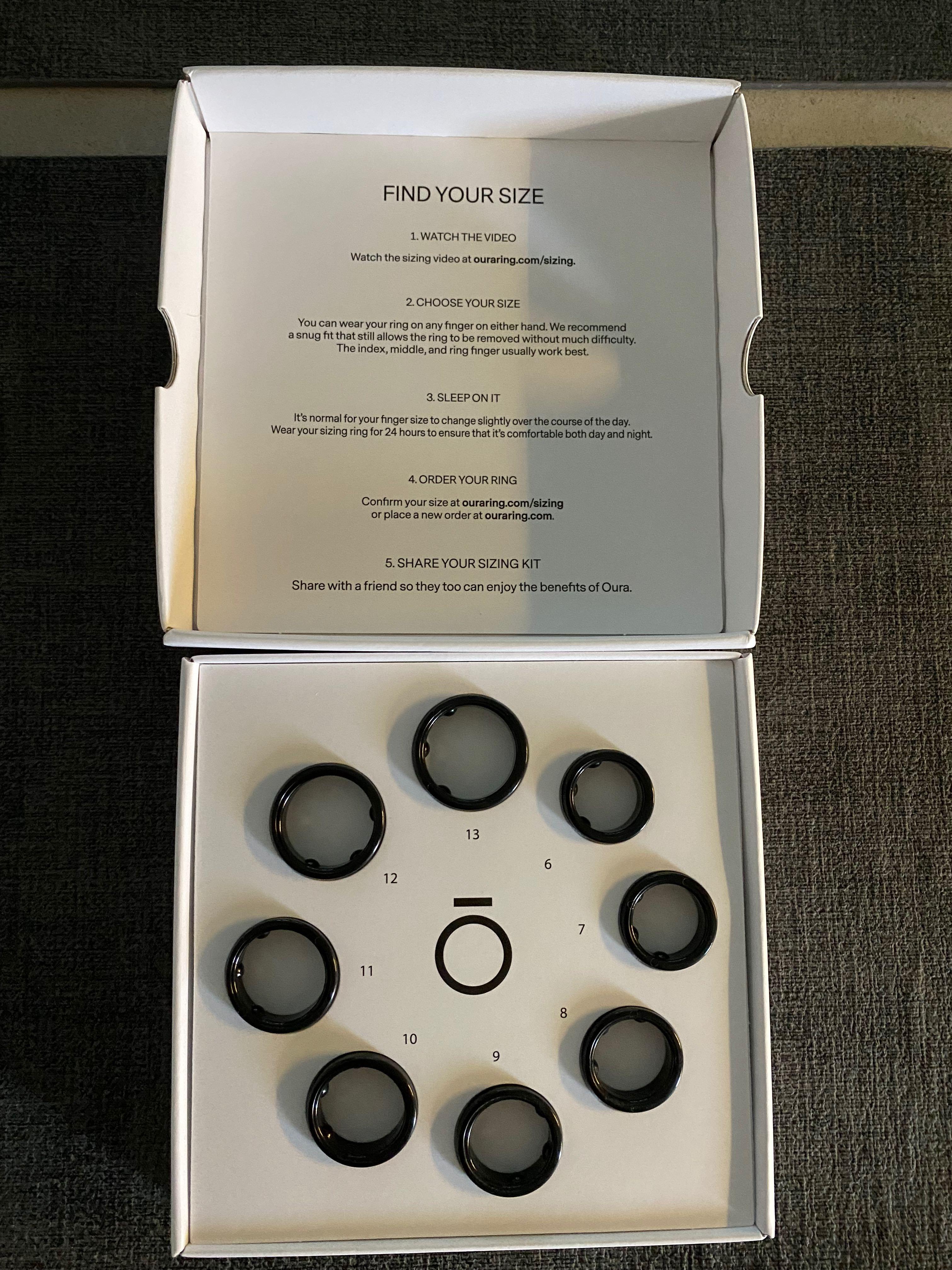 Oura Ring 4 Sizing Kit 通り抜ける for (サイジングキット)