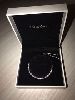Pink and clear sparkle slider bracelet pandora sale