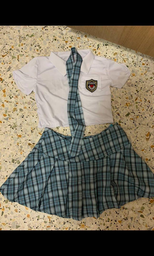 pleated skirt and shirt school set cosplay etc. halloween
