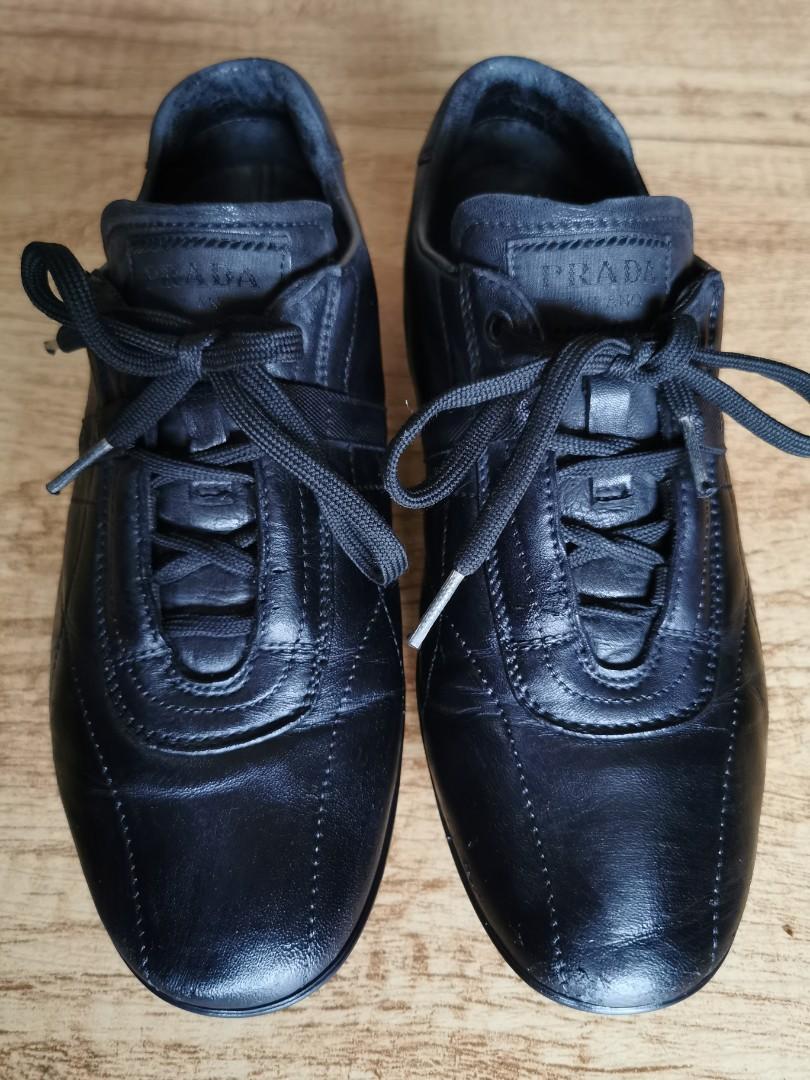 prada leather trainers