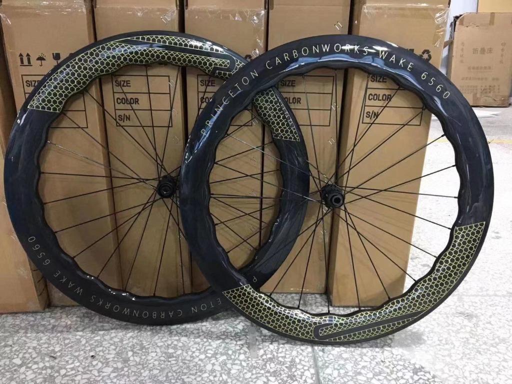 美品低走行 Princeton Carbon Works Wake 6560 シマノ 11S プリンストンカーボンワークス ウェイク ホイール ディスク ロードバイク 700C