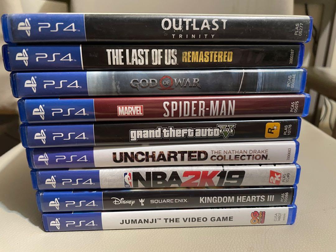 Ps4 games (Category: PlayStation) located in Quezon City. Submitted by mvk90 (Listing ID 1123719489, Image 1). Description: Outlast 1300- SOLD The last of us remastered 500- SOLD God of war 500- SOLD Spiderman 700- SOLD Grand theft auto 700 Uncharted collection 500- SOLD Nba2k19 400 Kingdom hearts 550- SOLD Jumanji 400- SOLD Open for trade or sale Offer lang po kayo, pero mas ok if hitman3 😁.