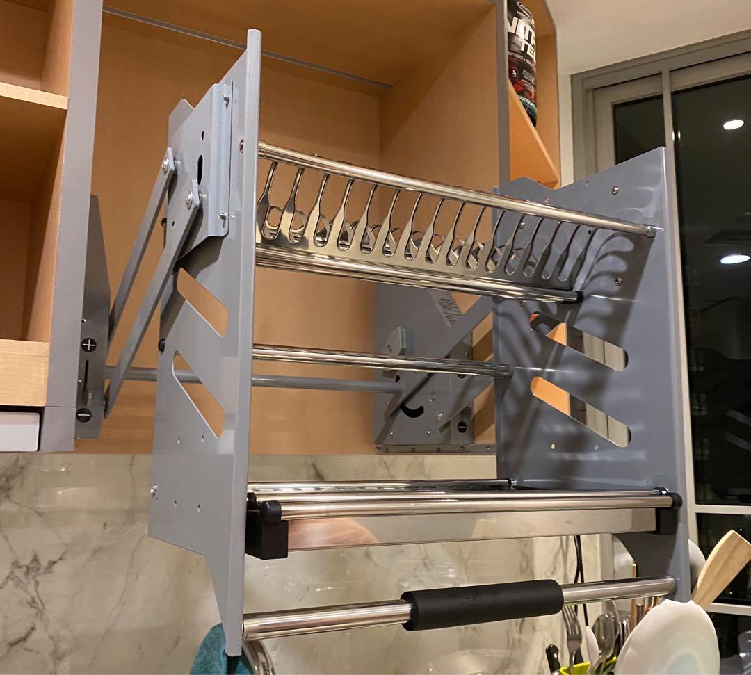 Pull down Dish rack, Furniture & Home Living, Bathroom & Kitchen