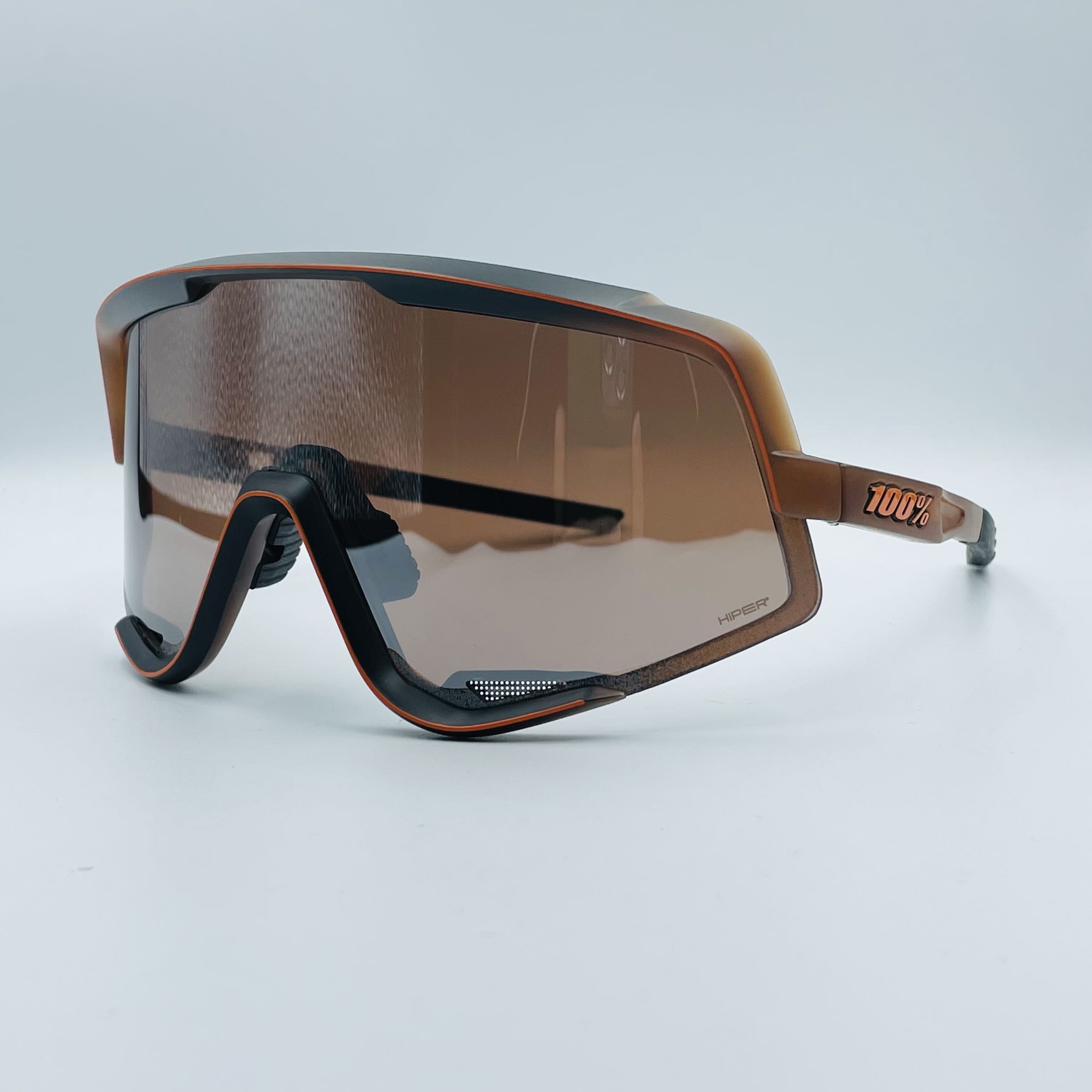 Ride 100% Glendale Matte Translucent Brown Fade - HiPER Silver + Clear