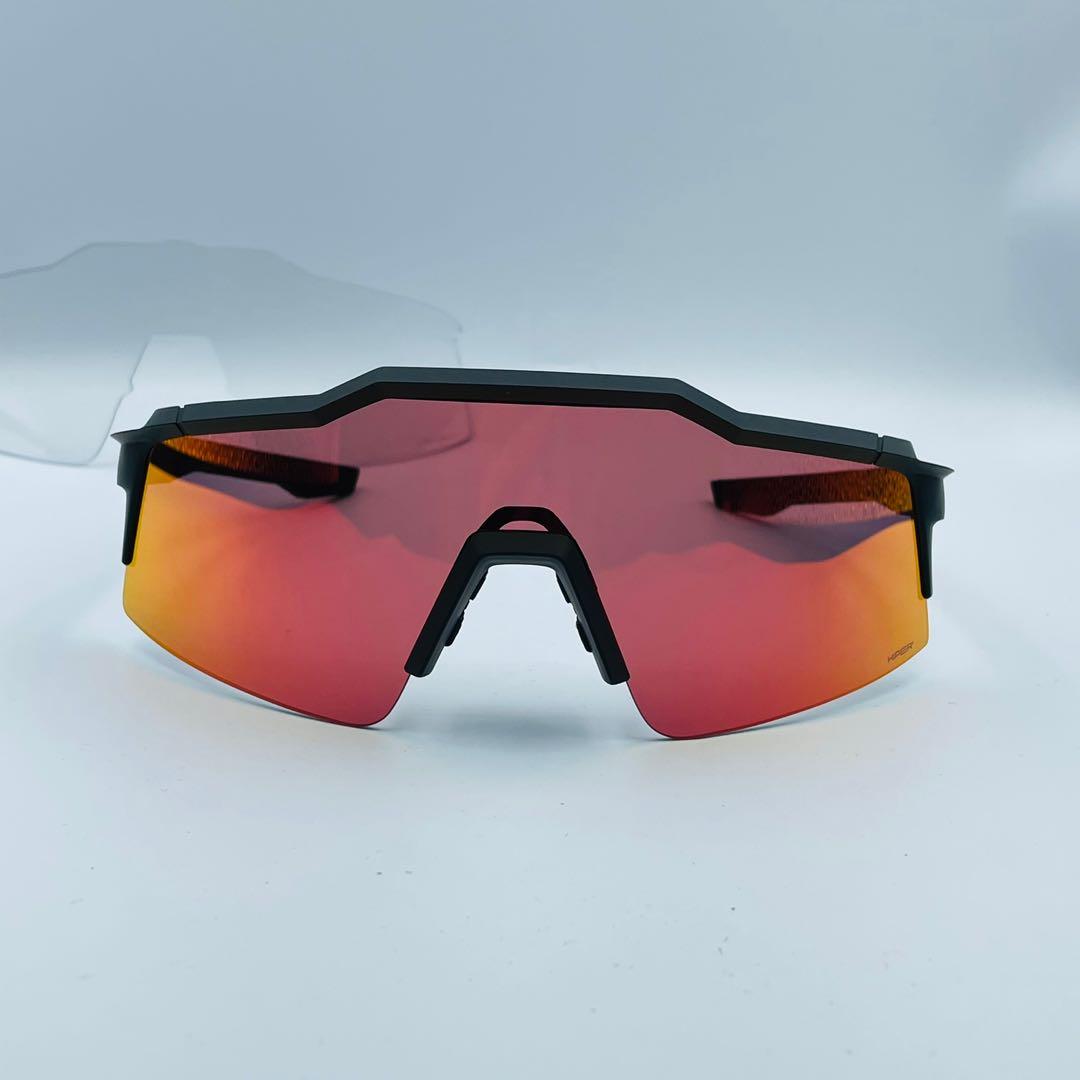 Ride 100% Speedcraft SL Soft Tact Black - HiPER Red + Clear (Category: Sunglasses & Eyewear) located in Singapore. Submitted by gearoutfitters (Listing ID 1123858600, Image 3). Description: CHEAPEST ON CAROUSELL Free delivery! Brand new in original box 100% Authentic Ride 100% Speedcraft SL Frame: Soft Tact Black Lens 1: HiPER Red Multilayer Mirror Lens 2: Clear (93% VLT - for night cycling) Fit: Asian and Standard (comes with both nosepads) Mode