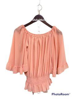 Sabrina blouse /smoke/peach