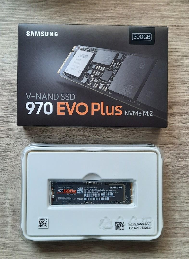Samsung 970 EVO Plus 500gb NVME M.2 SSD, Computers \u0026 Tech, Parts \u0026  Accessories, Hard Disks \u0026 Thumbdrives on Carousell