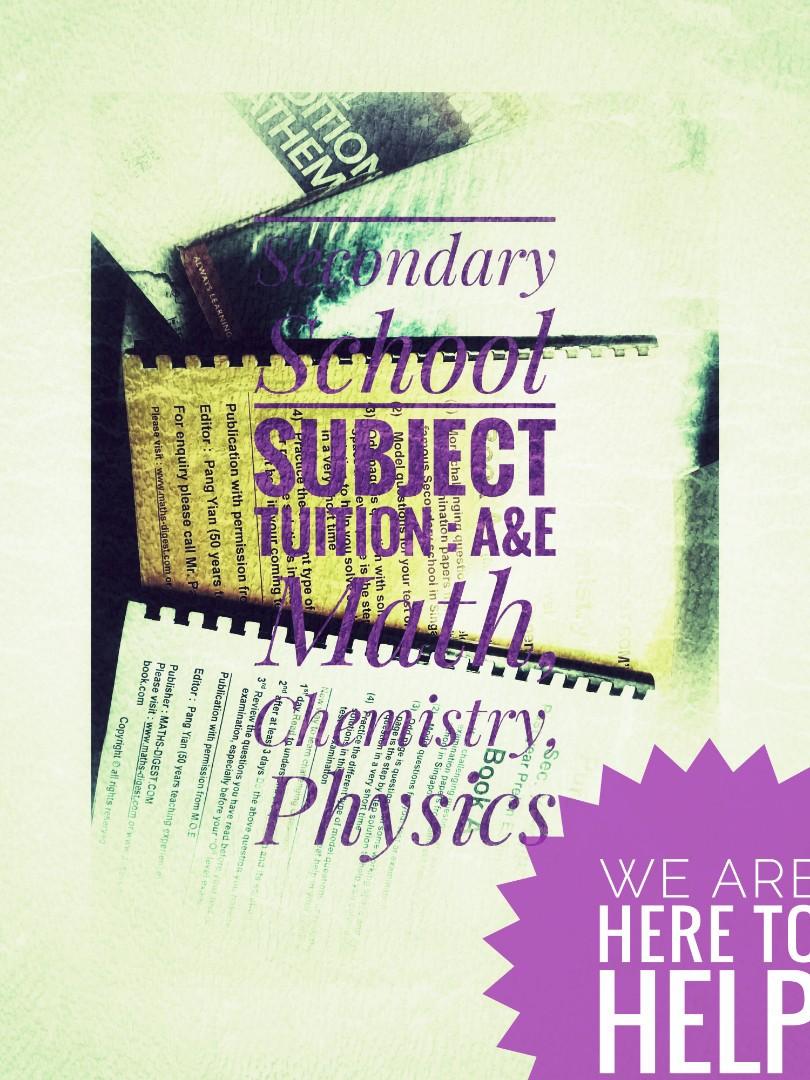 Sec 2 3 4 Math Chemistry Physics Tuition O Level Chemistry A Math E Math N Level Tuition Learning Enrichment Enrichment Tuition On Carousell