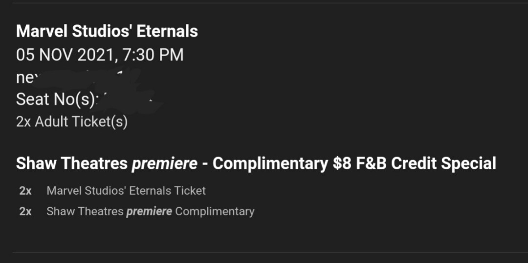 shaw premiere ticket price