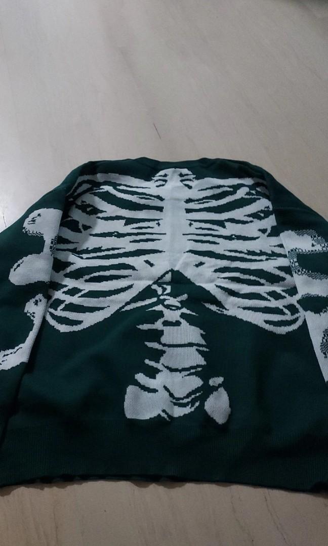 Skeleton sweater ( Green), Men's Fashion, Tops & Sets, Tshirts & Polo