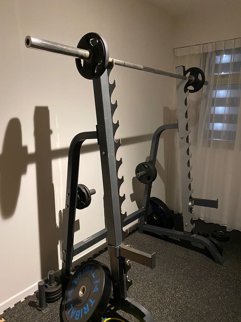 Squat Rack + Olympic Bar + weights ALL IN , Sports Equipment, Exercise