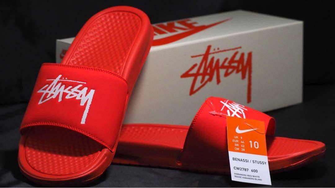 STUSSY NIKE RED SANDALS ORIGINAL Men s Fashion Footwear