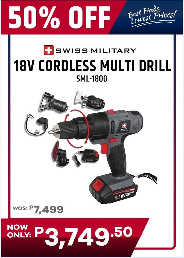 Swiss Military 18V Cordless Multi Drill 