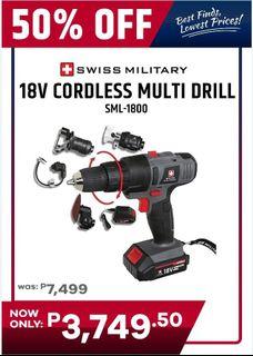Swiss Military 18V Cordless Multi Drill