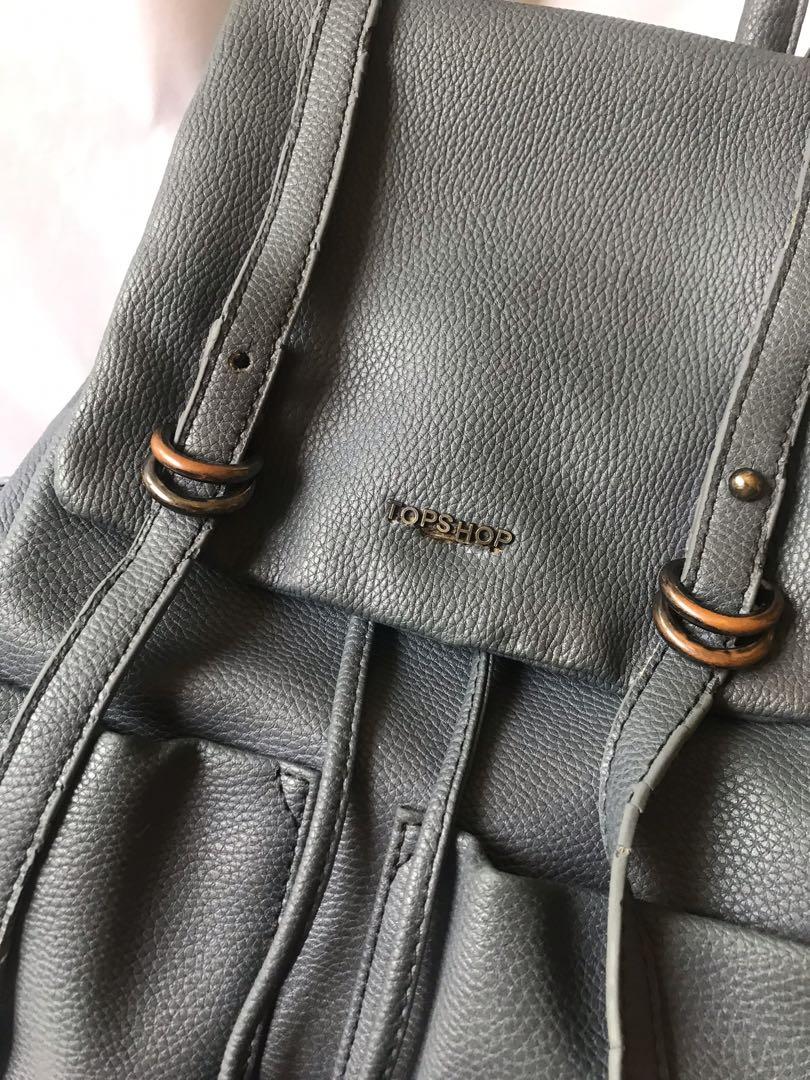 Topshop leather backpack top