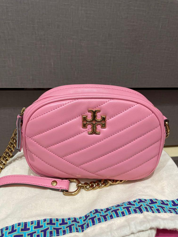 Tory Burch Kira Chevron Small Camera Bag in Pink