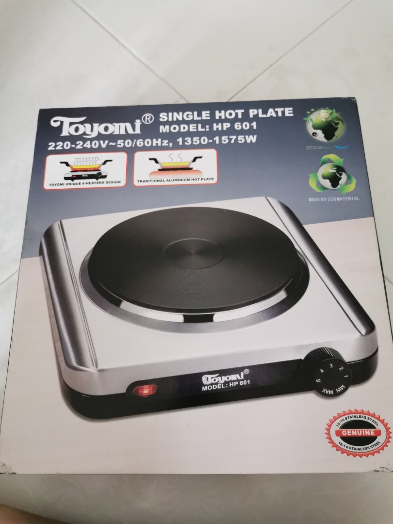 Toyomi single hot plate 13501575W, TV & Home Appliances, Kitchen