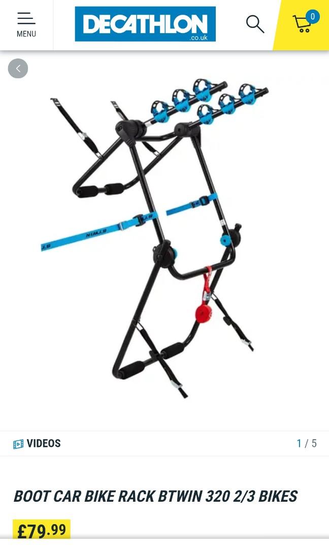 Trunk bike rack for 3 bicycles from decathlon Sports Equipment Bicycles Parts Parts Accessories on Carousell