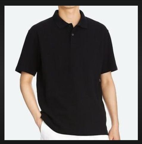 Uniqlo black polo shirt cheap