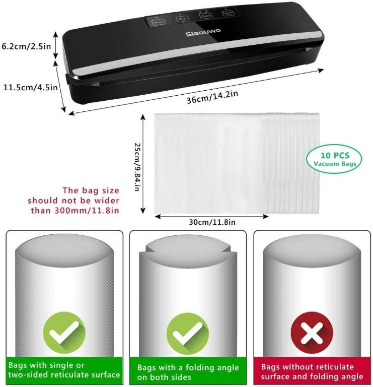 Vacuum Sealer Machine, Slaouwo Automatic Vacuum Packing Machine, Compact Food Sealer for Food