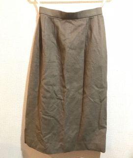 Vintage Wool Skirt - Brown XS-S