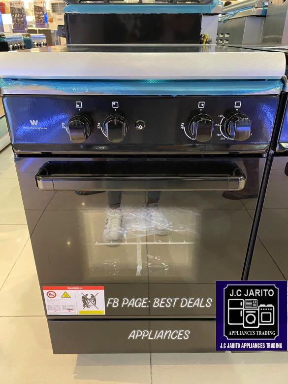 WHITE WESTINGHOUSE 3 BURNERS GAS RANGE (Category: Other Kitchen Appliances) located in Makati City. Submitted by bestdealsappliances (Listing ID 1123814017, Image 1). Description: CHRISTMAS SALE🌟😱😱😱 WHITE WESTINGHOUSE 3 GAS BURNERS SALE PRICE: 14,900 ✅• 50cm Free Standing Cooker ✅• 3 Gas Burners ✅• 62 Liter Gas Oven ✅• Black ✅• Piezo ignition ✅• 2-Layer Glass Oven Door ✅• Enamel Pan Support ✅• Glass Lid Price is subject to change without prio