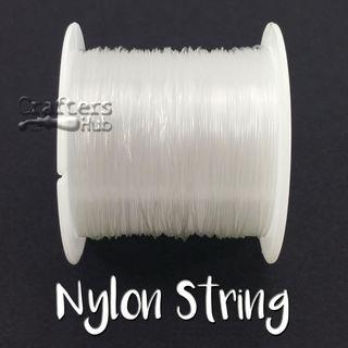 [IN STOCK] 0.5 / 1mm translucent crystal non-elastic / elastic nylon string, jewelry thread, line, beading material supplies