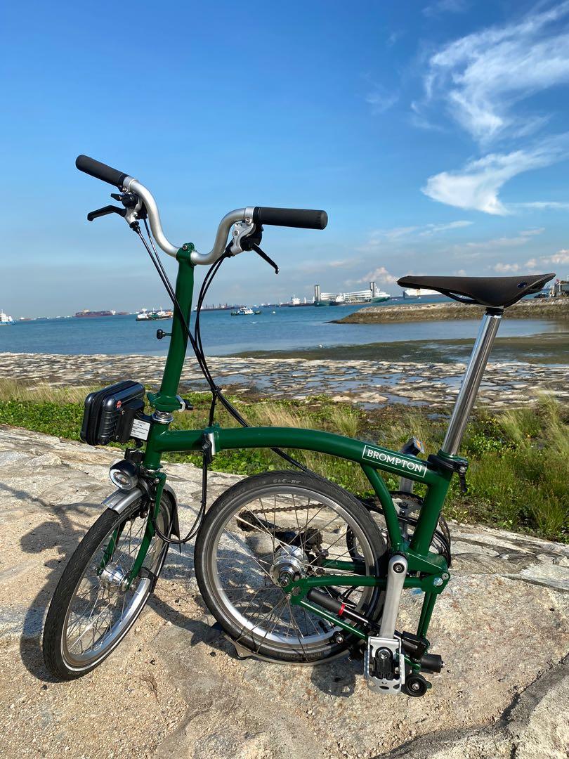 2019 Brompton M6L Racing Green with Brooks Saddle Dynamo Lights