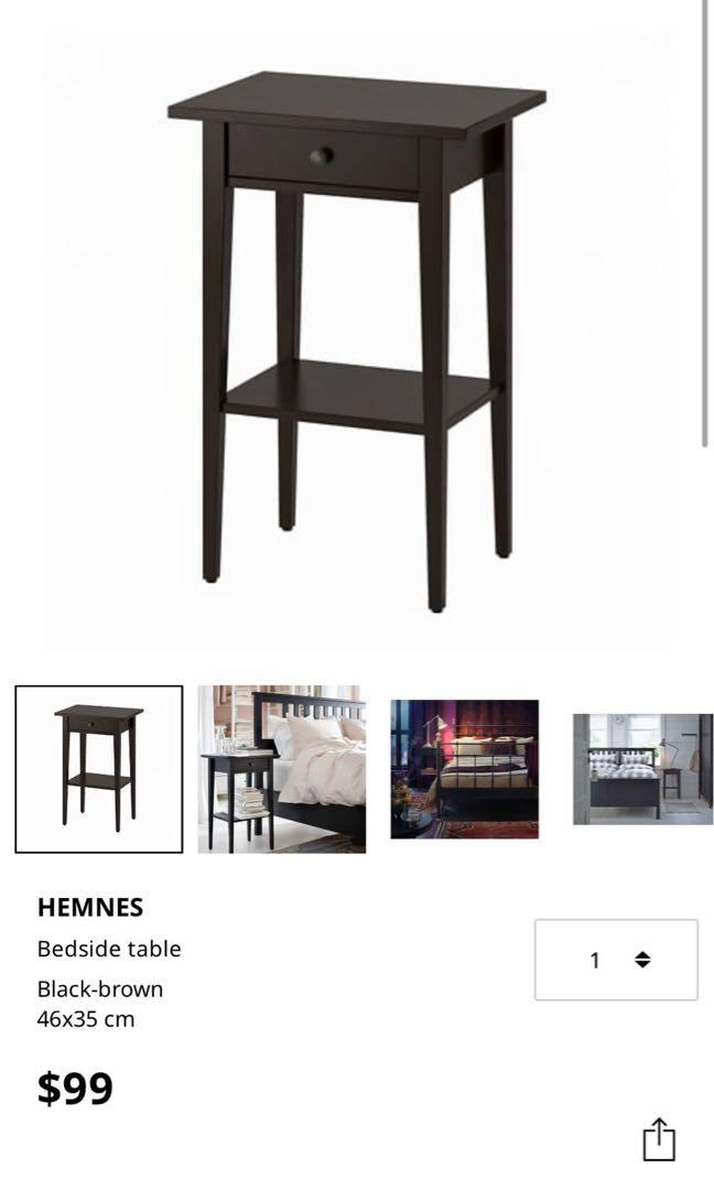 2 x IKEA Hemnes bedside tables for sale!, Furniture & Home Living, Furniture, Tables & Sets on