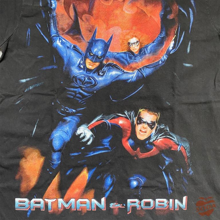 90s Vintage Batman Robin Movie Promo Tee Men s Fashion Tops