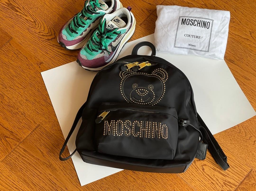 Moschino studded backpack store