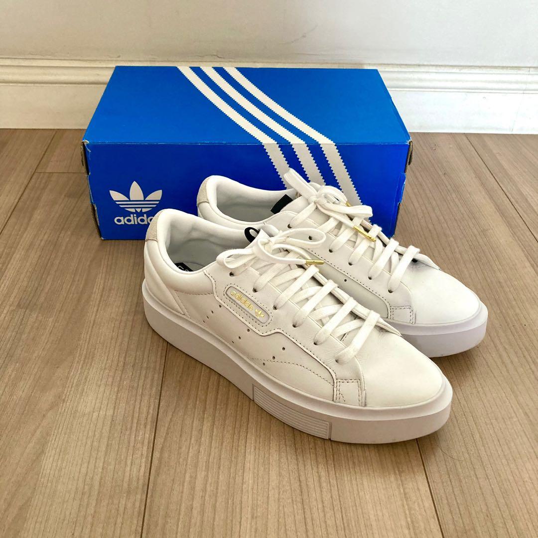 ADIDAS Sleek Super Shoes Sneakers Women White US8 UK6.5 F40 with box original authentic
