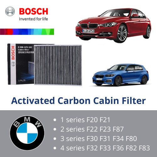 Fits BMW 4 Series F33 F83 Genuine Bosch carbone activé Cabine Filtre à Pollen