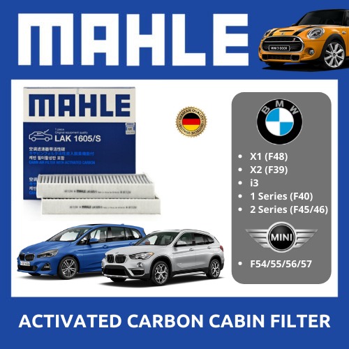 Aircon/Cabin Filter. BMW 1, 2 Series, X1, X2, i3, Mini Cooper (2 pcs