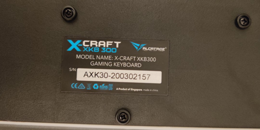 Alcatroz Xcraft XKB300 Spill Proof Gaming Keyboard with FX Backlight