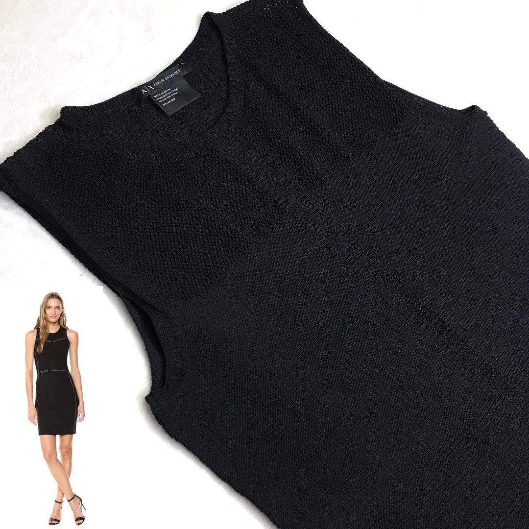 armani exchange black dress
