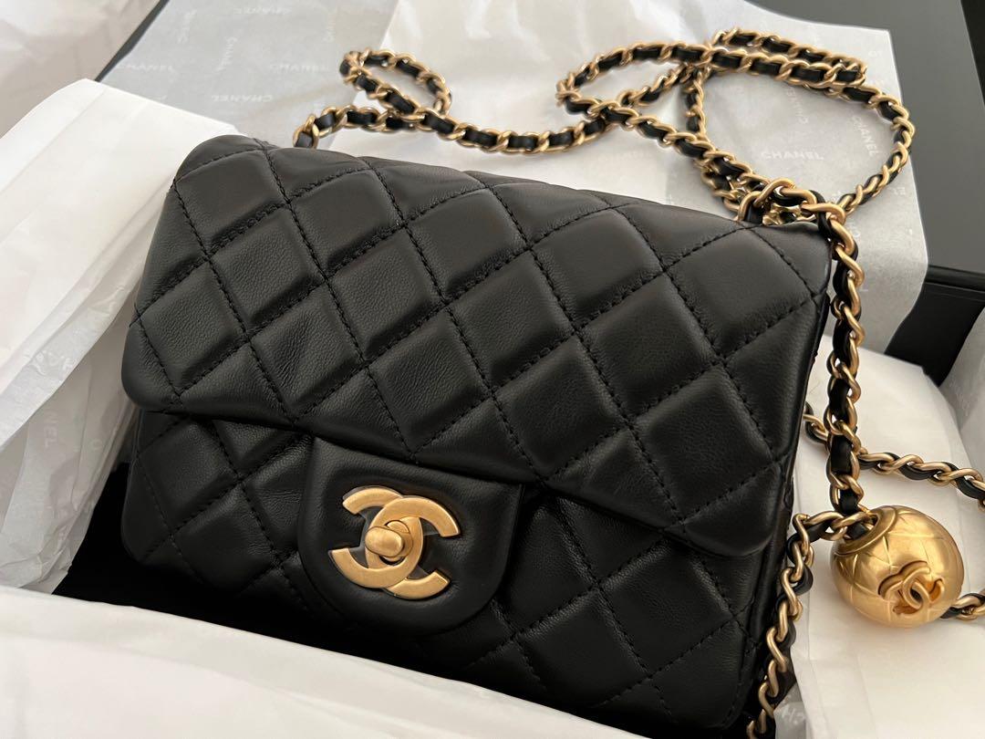 Chanel Quilted Rectangular Flap Bag Mini Pearl Crush Light Beige in  Lambskin Leather with Gold-tone - US