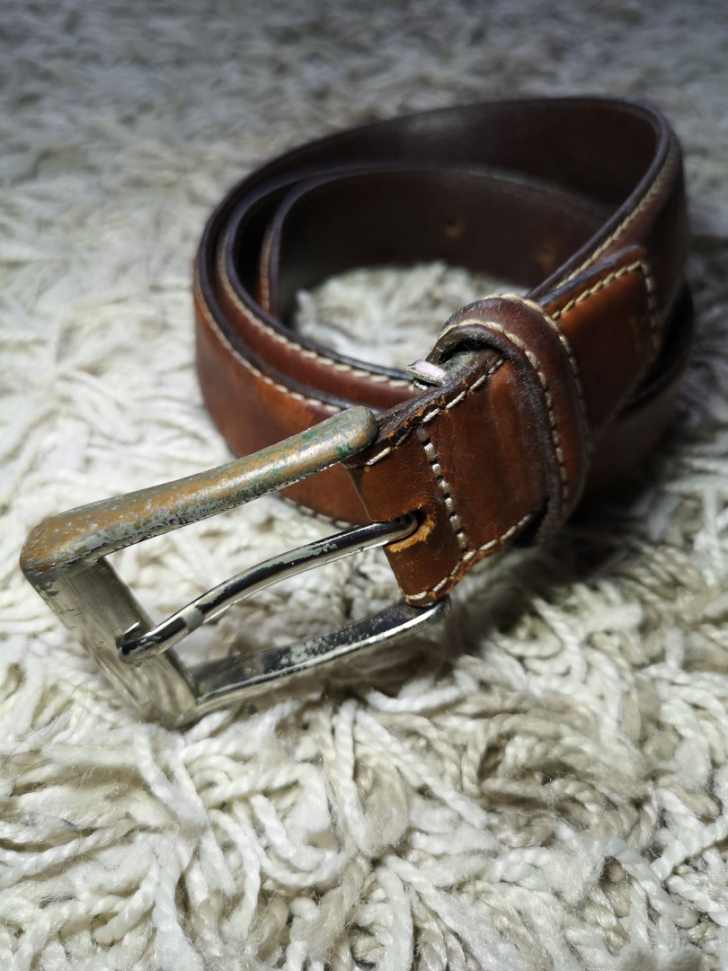Belt kulit coklat saiz sederhana, Men's Fashion, Watches & Accessories ...