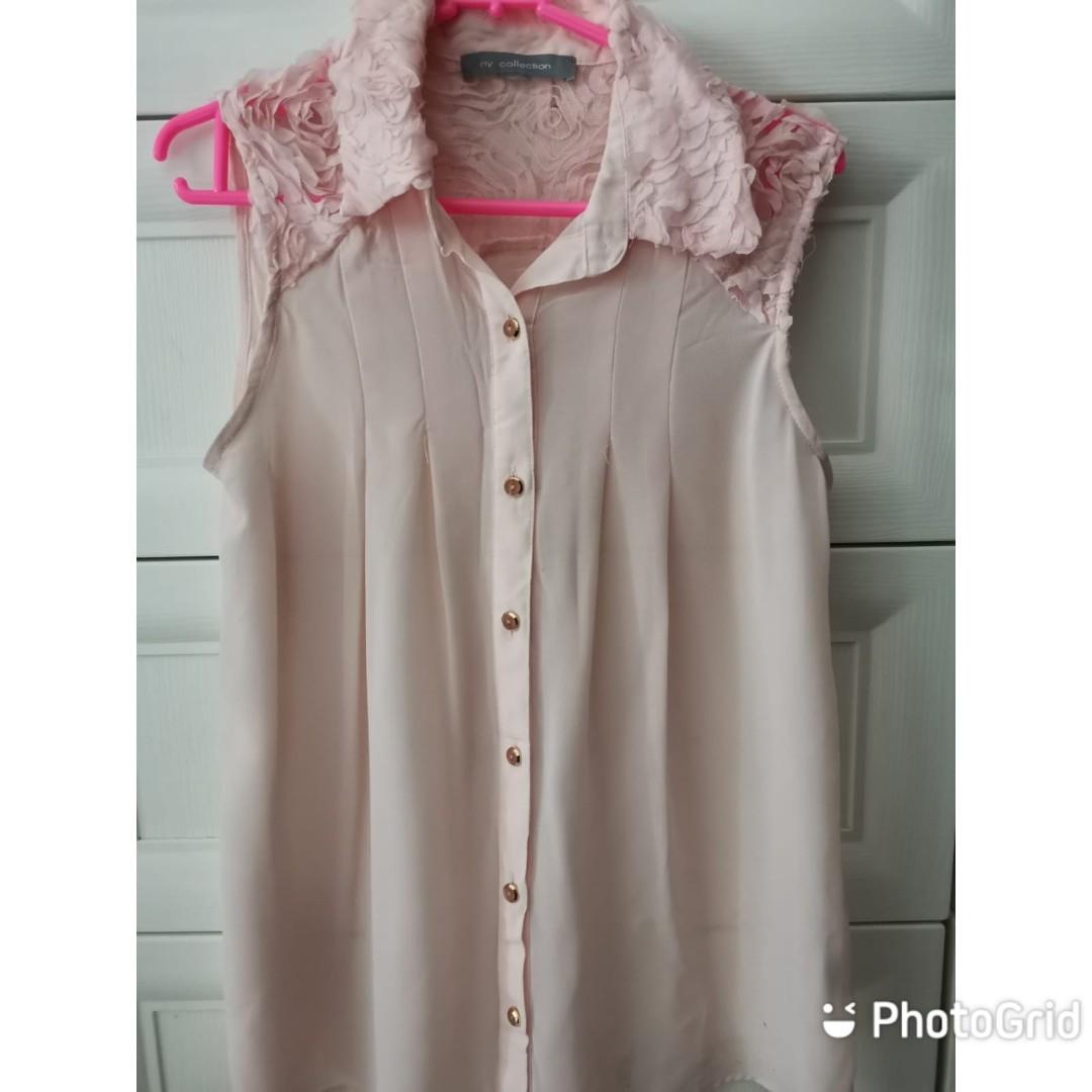 Blouse Tanpa Lengan Fesyen Wanita Pakaian Wanita Atasan Di Carousell