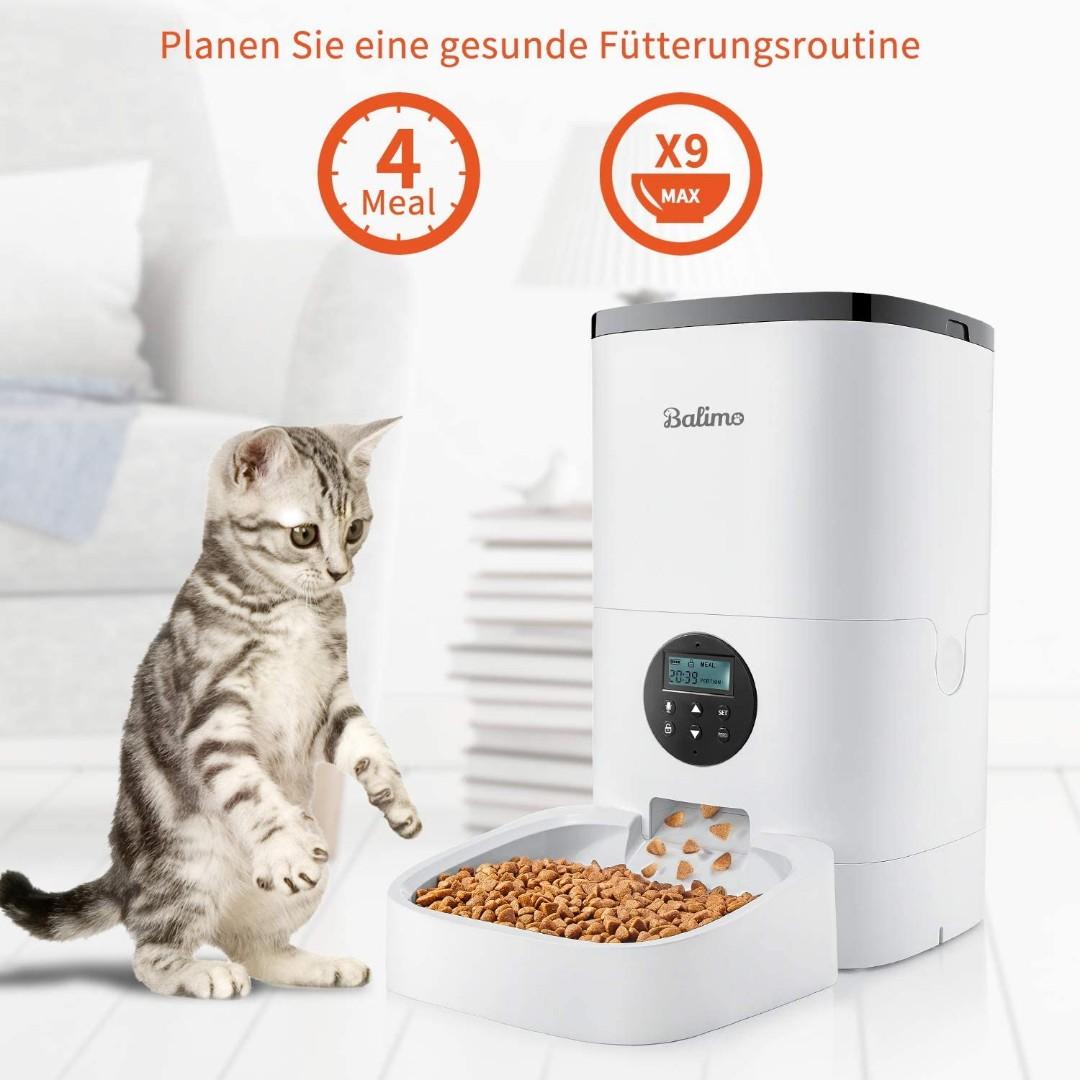 BNIB Balimo 6L Automatic Feeder for Cats and Dogs, Automatic Feeder with Timer and Sound