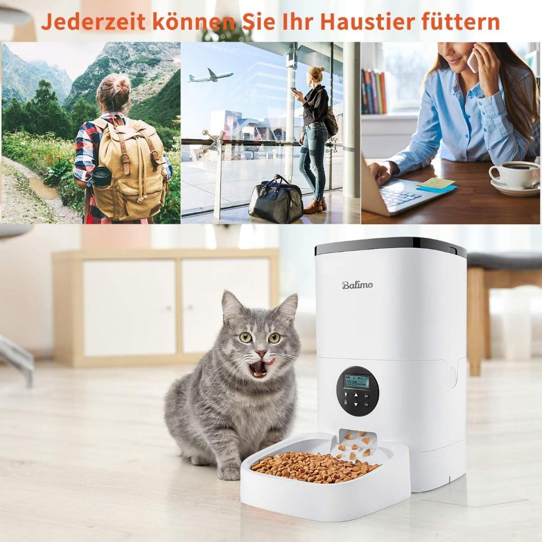BNIB Balimo 6L Automatic Feeder for Cats and Dogs, Automatic Feeder with Timer and Sound