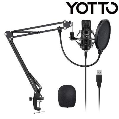 YOTTO USB Microphone Kit 192KHZ/24BIT Plug & Play Computer PC Microphone  Studio Streaming Cardioid Mic with Boom Arm Shock Mount Pop Filter for  Recording Broadcasting  Gaming Voice, Audio, Microphones on Carousell