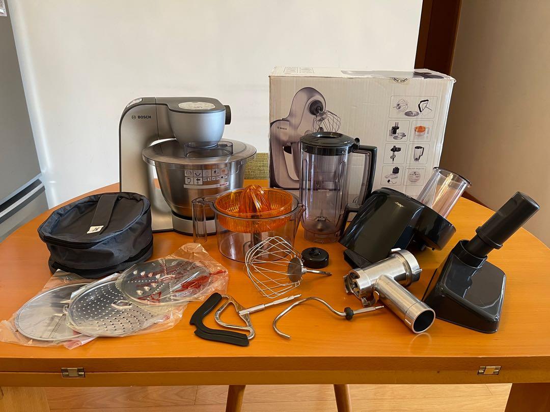 Bosch Stand 廚師機(少用, 配件全新), 家庭電器, 廚房電器, 打蛋器及廚師機- Carousell