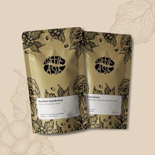 Bundle-of-2 Bags of Arabica Coffee - 250g Each (Whole Coffee Beans/Ground)