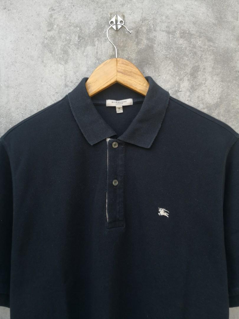 Burberry London Polo Shirt, Fesyen Pria 