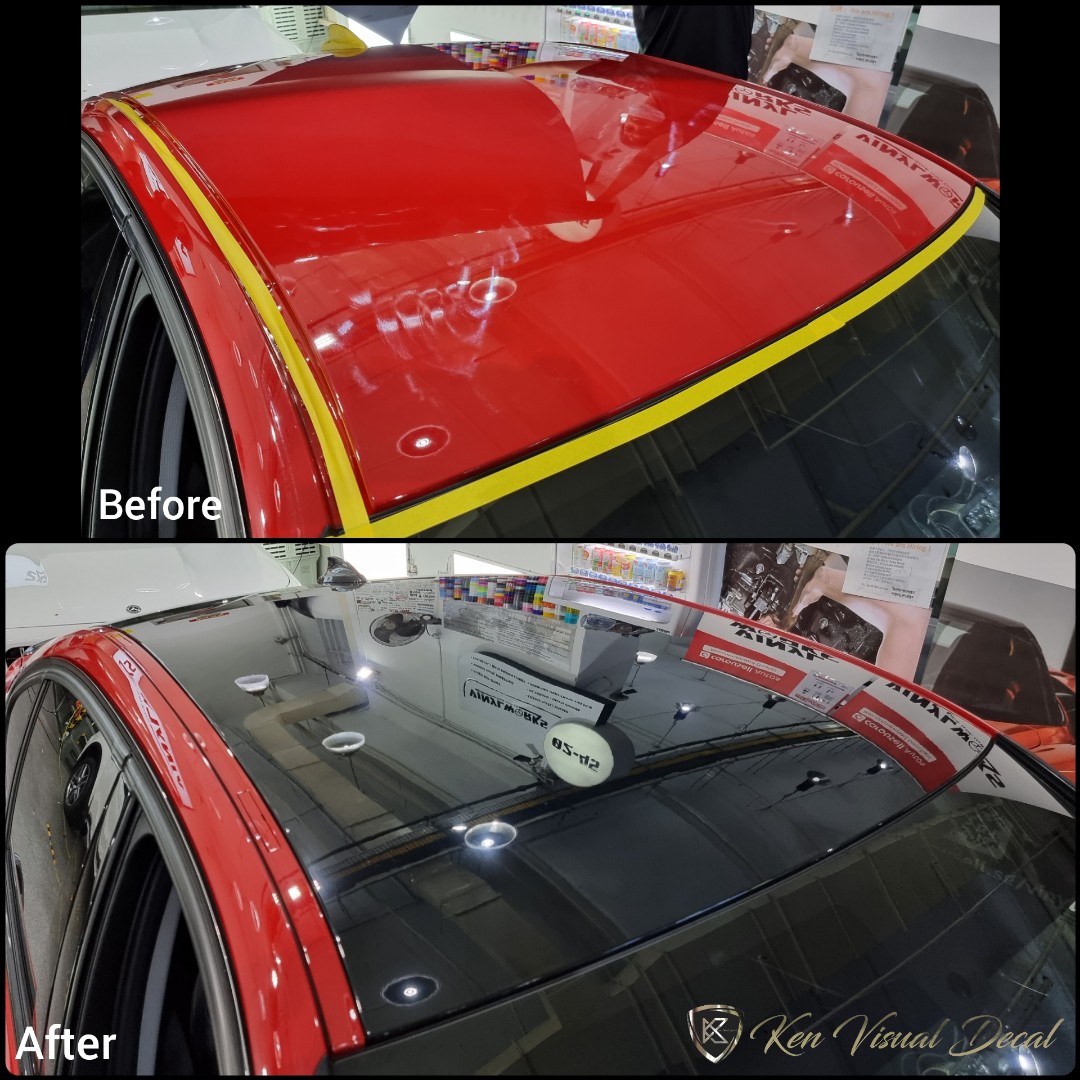 Car Wrap BMW Roof wrap ultra high gloss black, Car Accessories, Car