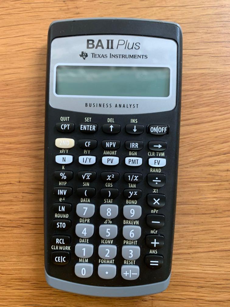 Texas Instruments Cfa CFA calculator Texas Instruments BA II Plus, Mobile Phones & Gadgets ...