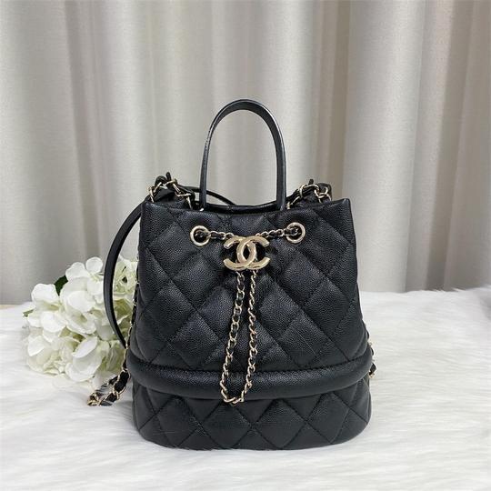 ✖️SOLD!✖️ Chanel 19B Rolled up Bucket Bag in Black Caviar LGHW