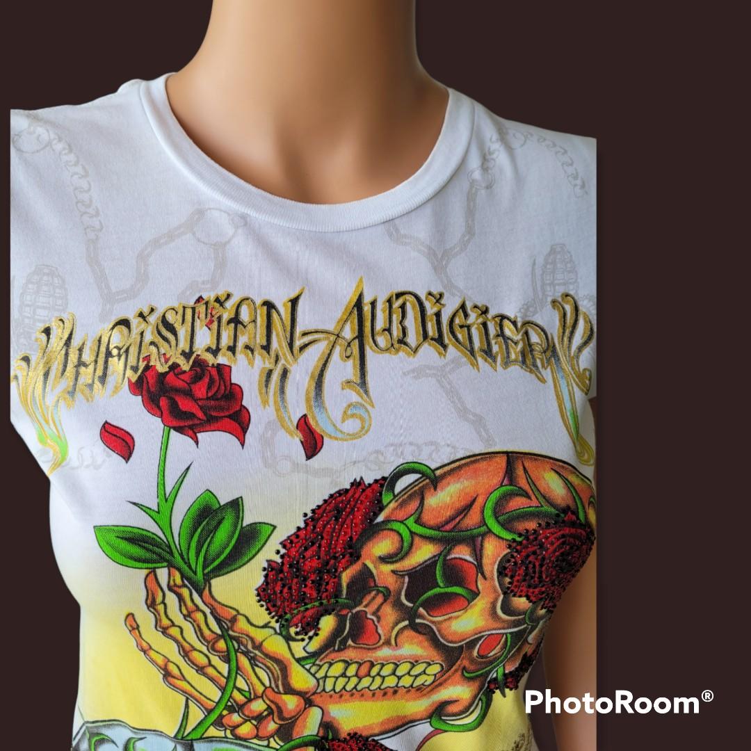 Christian Audigier Womens T Shirt Women s Fashion Tops Shirts